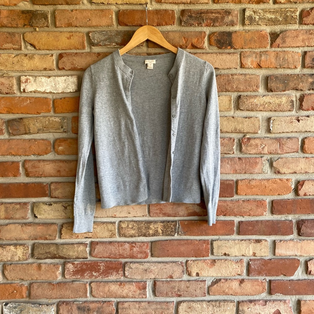 J. Crew Light Gray Women's Caryn XXS Cardigan